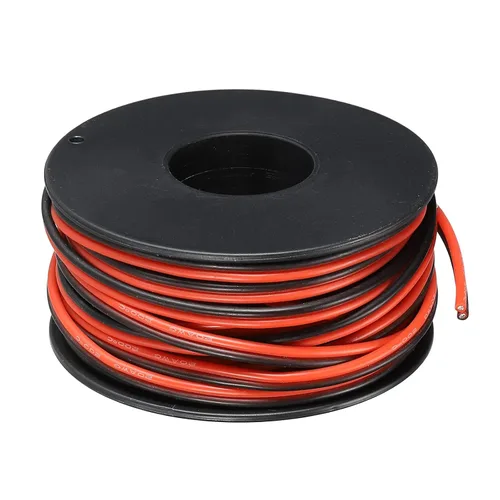 Vista 20 de MECCANIXITY Alambre de calibre 14, 2 conductores, alambre de silicona paralelo de 14 AWG, alambre trenzado de alambre de cobre estañado, carrete