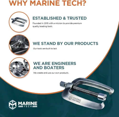 Vista 2 de Marine Tech Tools - Extractor de soporte de dirección, soporte Seastar/Uflex, se adapta a todos los Seastar, soportes de soporte Uflex, extractor