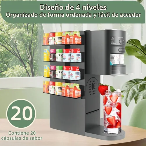 Vista 3 de Soporte para cápsulas de sabor para Ninja Thirsti WC1001 Soda Maker, estante de almacenamiento de 20 capacidades para cápsulas de sabor Ninja