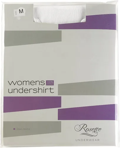 Vista 5 de Rosette Camiseta interior sin mangas para mujer - Algodón - Cuello alto, diseño de hombro completo