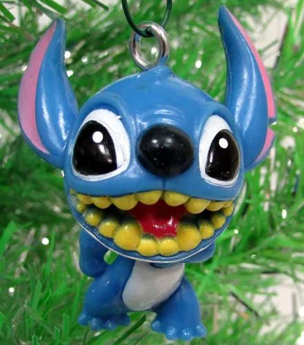 Vista 3 de Juego de adornos de Stitch con Stitch y Angel (diseño único irrompible)