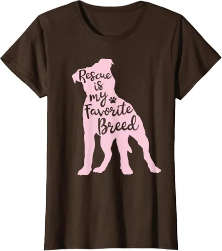 Vista 18 de Pitbull Rescue Is my Favorite Breed Dog Pit Bull Mama - Camiseta, Negro, S