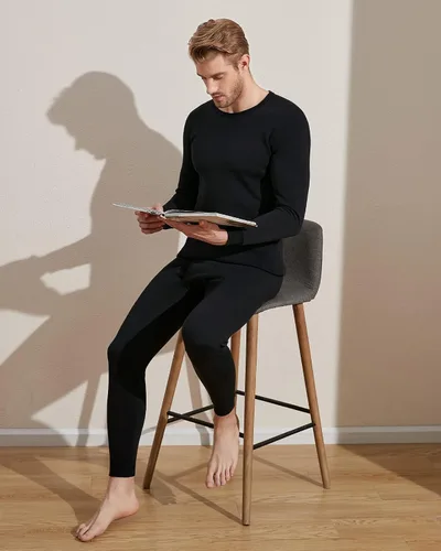 Vista 5 de LAPASA Men's Ultra Heavyweight Thermal Underwear Set Extreme Cold Weather Base Layer Top Bottom Fleece Lined Long Johns M63