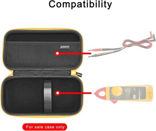 Vista 4 de RLSOCO Estuche rígido para medidor de abrazadera Fluke 362 True-rms AC DC Diseño compacto con cremallera YKK y protección contra arañazos