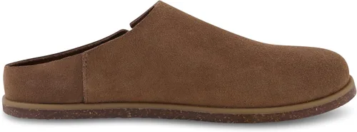 Vista 4 de CUSHIONAIRE Zuecos con plantilla de piel auténtica de arcilla para mujer con relleno cómodo