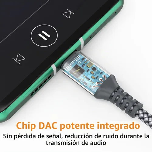 Vista 6 de Cable de audio USB C a 2 RCA, 6.6 pies tipo C a RCA macho a macho y RCA Splitter RCA 2RCA Jack Cable de audio USB-C para teléfono, tableta, cine