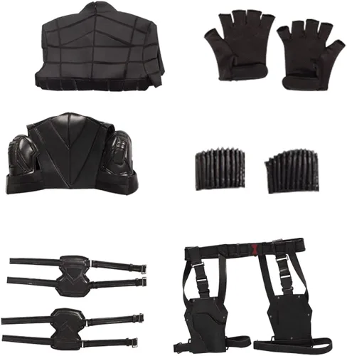 Vista 3 de Xuminvty Disfraz de Natasha Romanoff para mujeres adultas, peluca de Yelena Belova, traje de batalla, chaleco