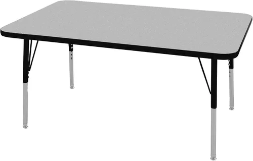 Vista 26 de Norwood Commercial Furniture - Mesa de actividades para el aula de altura ajustable para niños y adultos, mesa de actividades cuadrada