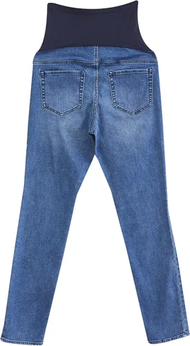 Vista 4 de Motherhood Maternity Women's Indigo Blue Super Stretch Secret Fit Over The Belly Skinny Jeans