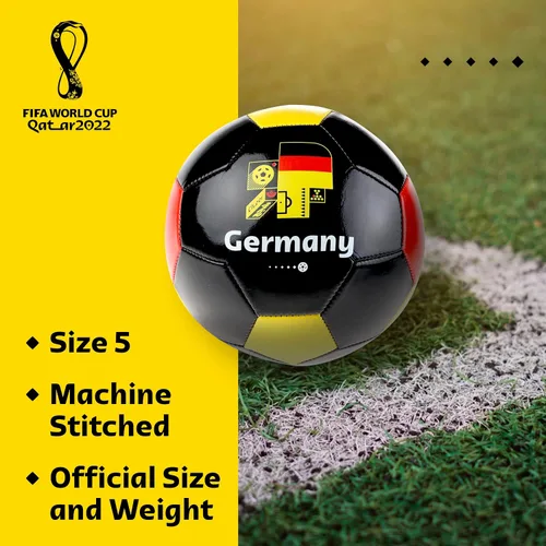 Vista 3 de Capelli Sport Copa Mundial de la FIFA Qatar 2022, exhibición de recuerdo de balón de fútbol, con licencia oficial para jugadores de fútbol jóvenes