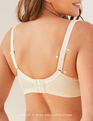 Vista 4 de Deyllo Women's Full Coverage Plus Size Comfort Minimizer Bra Wirefree Non Padded