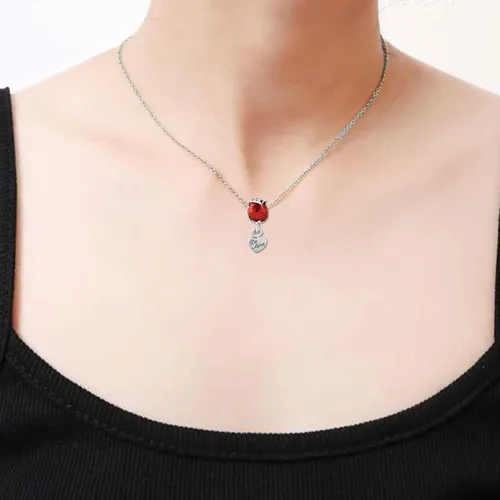 Vista 5 de KunBead Abalorios colgantes de corazón con diseño de rosa roja de copa de vino, compatible con pulseras Pandora, collares, joyas de cumpleaños