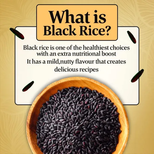 Vista 4 de Daawat Black Rice Immuno Plus Arroz negro de grano entero rico en antioxidantes Superalimento sin gluten Alto en fibra, bajo en grasa 1 kg