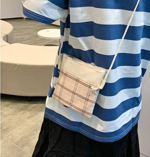 Vista 4 de Mochila Kawaii a cuadros para mujer, 5 unidades, con colgante de oso, bolsa de libros para el regreso a clases, bolsa de viaje casual, Rosado