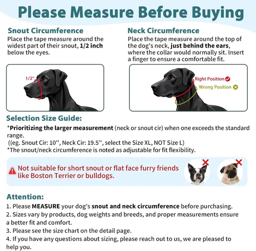 Vista 4 de BARKLESS Collar resistente sin tirones para perros medianos y grandes, suave y reflectante con enlace de seguridad, correa de bozal de entrenamiento