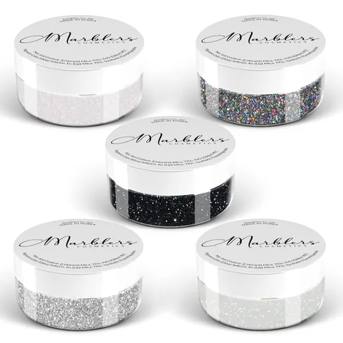 Vista 121 de MARBLERS Polvo de mica natural grueso [perla azul acero] 0.11 onzas (0.11 oz) altamente pigmentado no tóxico, vegano, libre de crueldad animal