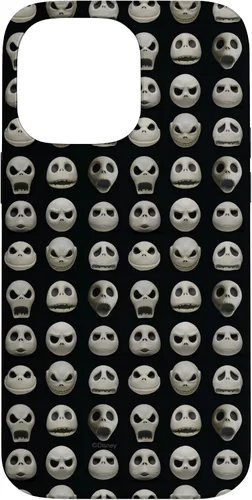 Vista 21 de Funda negra para iPhone 13 Pro Max Disney The Nightmare Before Christmas Jack Expressions