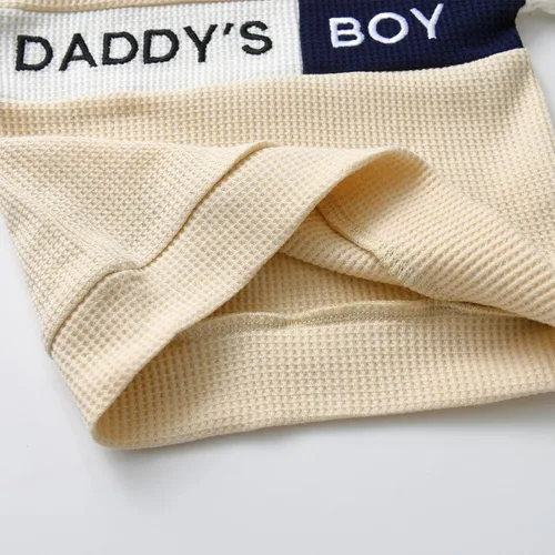 Vista 5 de Conjunto de 2 piezas de sudadera con estampado de letras de manga larga y pantalones para bebé niño