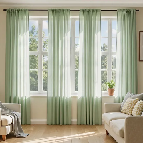 Vista 27 de MIULEE Cortinas traslúcidas marrón oscuro de 96 pulgadas de largo, 4
