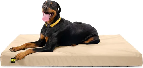 Vista 25 de K9 Ballistics Tough Ripstop - Cama ortopédica rectangular para perro, funda extraíble lavable, espuma ortopédica sólida para perros grandes de azul