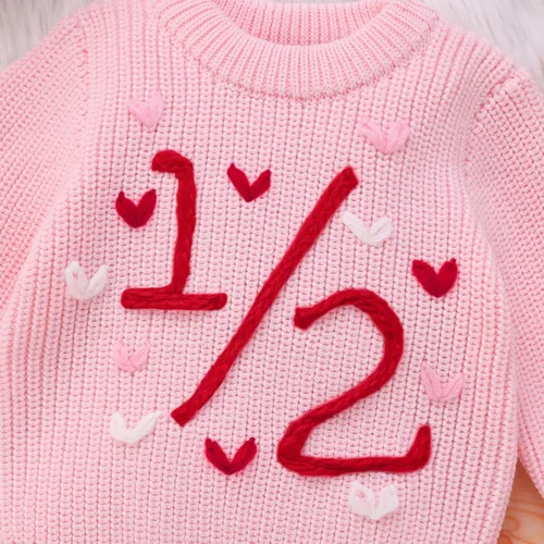 Vista 103 de Suéter de primer cumpleaños para bebés y niñas de un año de edad, sesión de fotos, otoño e invierno