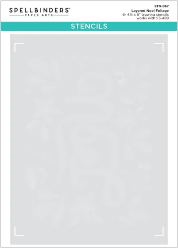 Vista 4 de Spellbinders Noel Foliage Bundle - Plantilla y troquel, transparente y metal