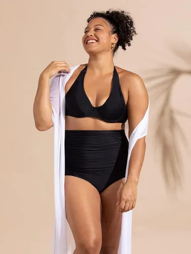 Vista 7 de SHAPERMINT Traje de baño de cintura alta para mujer, con control de abdomen, cobertura completa, talla S a grande