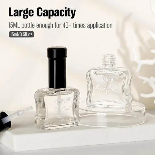 Vista 5 de Base Top Coat Nail Polish Quick Dry Clear Top Coat Nail Polish
