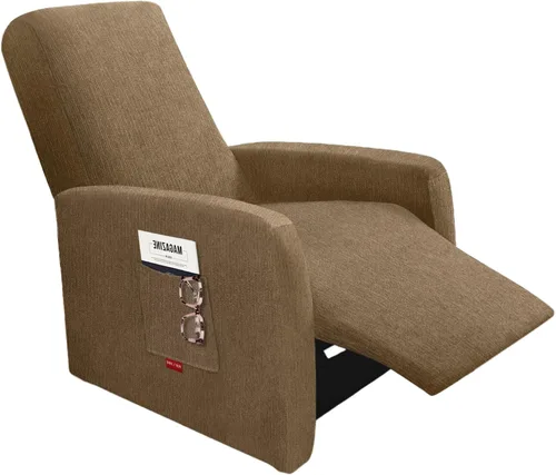 Vista 36 de 3 fundas elásticas para sillas reclinables, fundas de tela de felpa y protectores duraderos de muebles para niños y mascotas (1 plaza, negro)