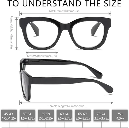 Vista 6 de Fashion- Readers for Women - Stylis Style Reading Glasses with Blue Light Blocking and Spring Hinge