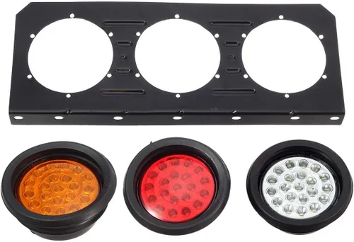 Vista 5 de Partsam Kit de barras de luces traseras de remolque de camión de 63 luces LED para remolque, luz trasera de freno de señal de giro de parada