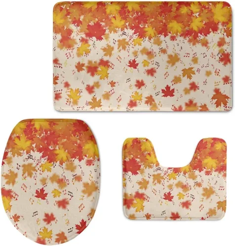 Vista 14 de HUGS IDEA Alfombra de baño, alfombra de baño, alfombra de baño, diseño de bandera estadounidense, mariposa, floral, juego de tapetes de baño