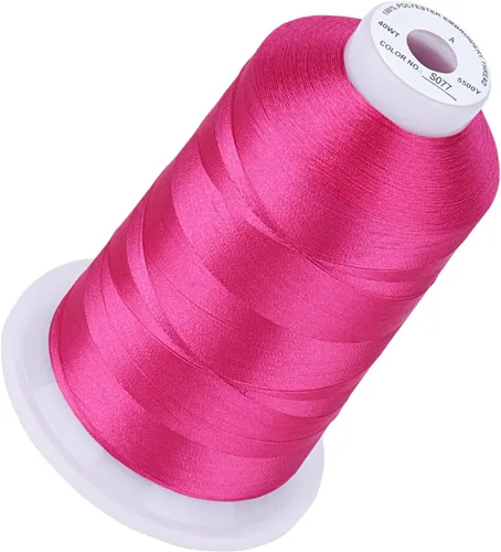 Vista 120 de Simthread 5500 yardas de hilo de bordar, 5000M de alto rendimiento 40WT 100% hilo de poliéster – 170+ colores vívidos, clasificado de alta velocidad