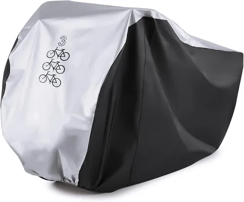 Vista 8 de Maveek Waterproof Cycle Bike Rain Cover For 1 2 3 Cycle Bikes, Road Bicycle Cover Outdoor Indoor Storage Water Resistance Travel Transport Garage