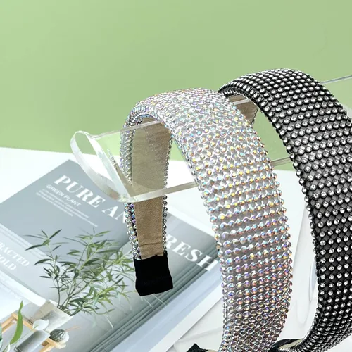 Vista 4 de Organizador de acrílico para diadema, paquete de 2 accesorios para el cabello
