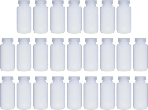 Vista 11 de Botellas de reactivo de 60 ml 2 oz de naturaleza de boca ancha de HDPE con tapas de PP Paquete de 50