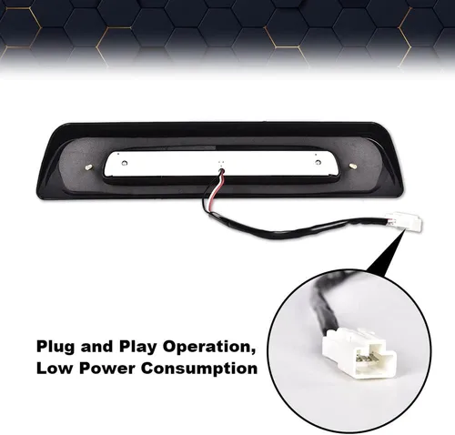 Vista 9 de PIT66 3ª luz LED de freno, compatible con Toyota Tundra 2007-2018 de montaje alto, luz LED de freno de carga trasera de tercera generación, lente