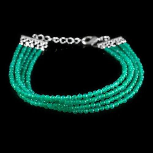Vista 19 de Pulsera de piedras preciosas naturales, cuentas microfacetadas de 5 hebras, piedra energética, cristales curativos, chapado en plata, ajustable