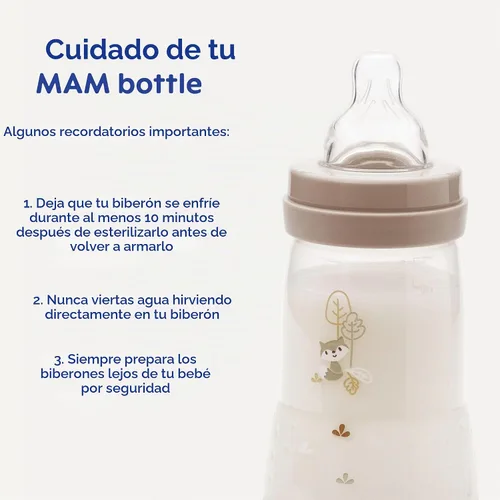 Vista 5 de MAM Botella anticólicos de 5.4 fl oz (paquete de 3) (dorado)