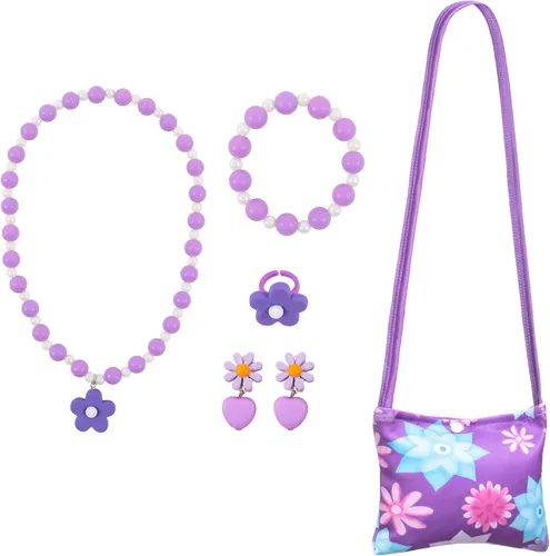 Vista 2 de Bosvin Disfraz de princesa púrpura para niñas, vestido de princesa