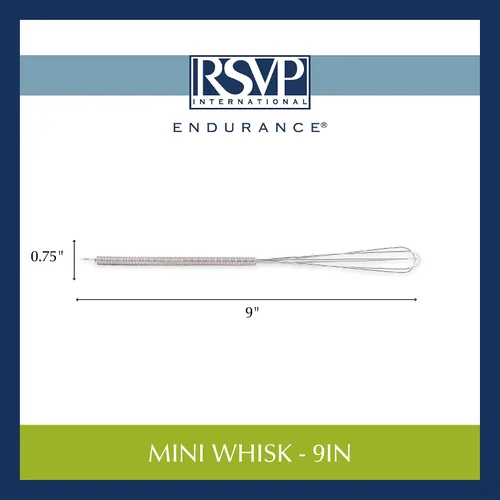 Vista 6 de RSVP International Kitchen Tool Collection, acero inoxidable, apto para lavavajillas, batidor, 9 pulgadas