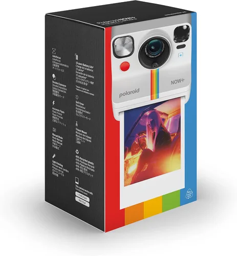 Vista 10 de Polaroid Now+ de segunda generación I-Type Cámara instantánea de película Bluetooth con control de aplicación - Blanca (9077)