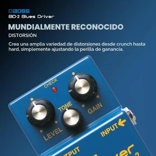 Vista 5 de BOSS BD-2 Blues Driver Pedal de Efectos para Guitarra