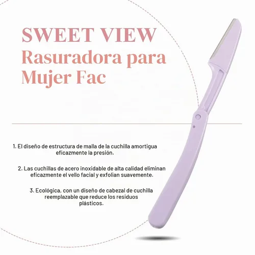 Vista 3 de SWEET VIEW - Kit de maquinilla de afeitar Dermaplan de 48 piezas para mujer cara y cejas