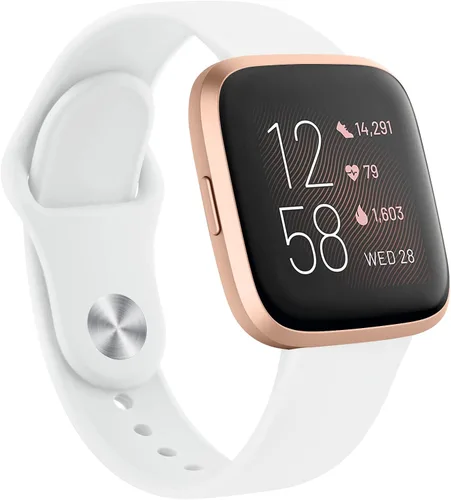 Vista 23 de AK Correas de silicona compatibles con Fitbit Versa 2, correas clásicas suaves de repuesto para reloj inteligente Fitbit Versa (azul abismo)