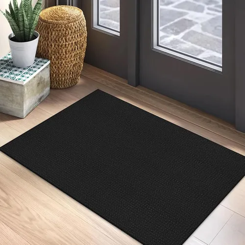 Vista 189 de EARTHALL Alfombra tejida de 2 x 3 pies, lavable para entrada, alfombra trenzada antideslizante, alfombra para puerta interior y exterior, alfombra