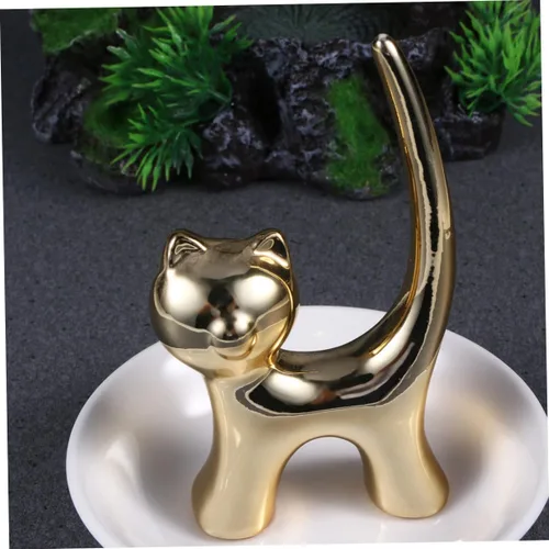 Vista 3 de NOLITOY 2pcs Bandejas Decorativas Decorative Jewelry Plate Ring Dish Jewelry Dish Plate Animal Jewelry Plate Ceramic Plate Dish Womans Rings Jewelry