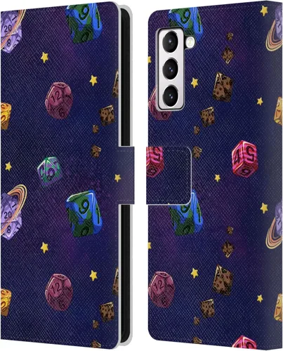 Vista 100 de Head Case Designs Officially Licensed Carla Morrow Colorful Space Dice Patterns Leather Wallet Case Compatible with Samsung Galaxy A07 4G