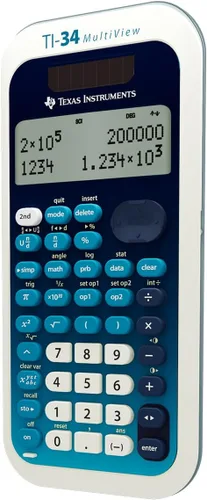 Vista 4 de Calculadora científica TI-34 MultiView, LCD de 16 dígitos, Azul