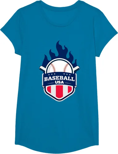 Vista 44 de Baseball USA Support the Team Shirt - Camiseta con la bandera de Estados Unidos, Blanco, S